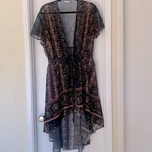 City Chic Sheer Hi-Lo Duster (Plus)